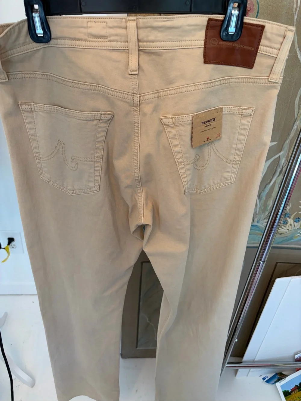 Adriano Goldschmied Men's Casual Chino Pants in Beige NWT